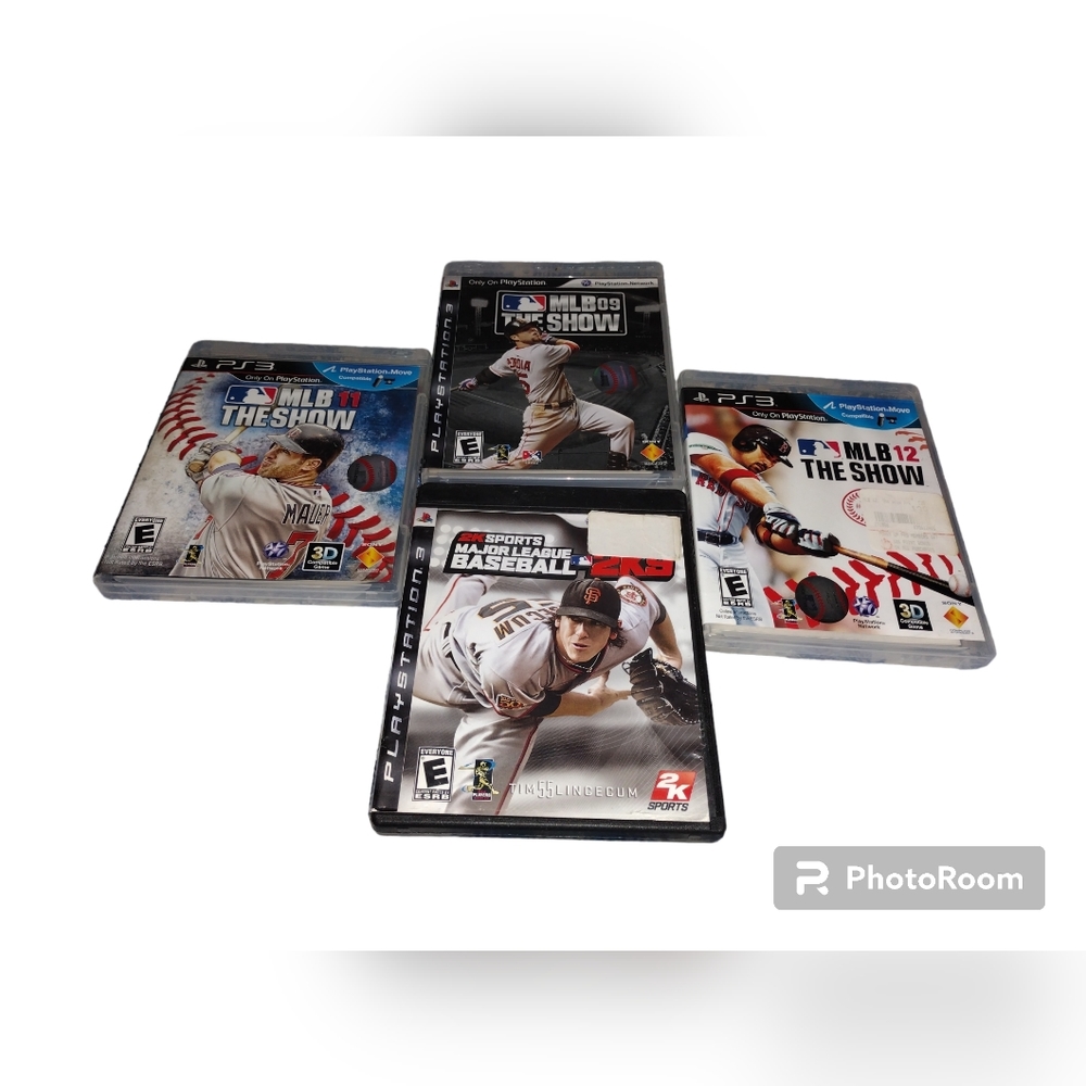 PS3 MLB 09, 11, 12 The Show & 2K SPORTS Major League Baseball 2K9 Lot of (4)